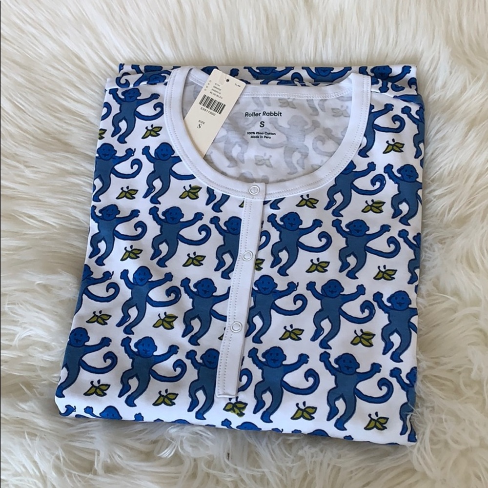 Roller Rabbit Money Pajamas Blue